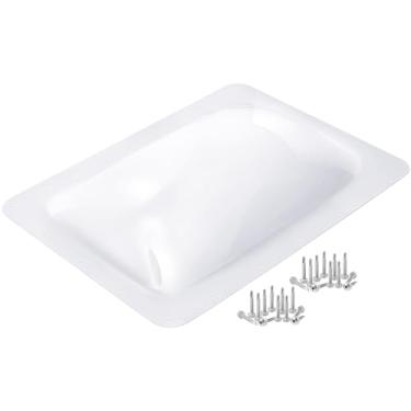 Imagem de XMK Capa de claraboia de trailer para abertura de claraboia de trailer de 35,5 x 55,88 cm, 45,72 cm x 66,02 cm OD RV Skylight Domo Externo Camper Skylight Kit de Substituição para Motorhome Teto Solar Trailer Motorhome (Branco)