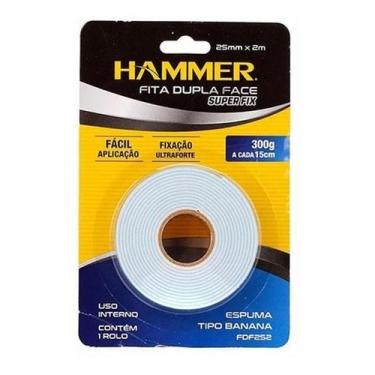 Imagem de Fita Dupla Face Espuma Tipo Banana 25Mm X 2M Fdf252 Hammer