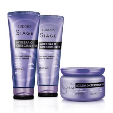 Imagem de Eudora Kit Siàge Acelera o Crescimento: Shampoo 250ml + Máscara Capilar 250g + Condicionador 200ml