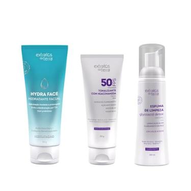 Imagem de Kit Glycoacid Detox + Hydra Face + Tonalizante Niacinamida FPS 50 – Limpeza, Hidratação e Proteção com Cor