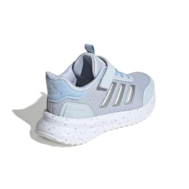 Imagem de adidas Tênis infantil unissex X_PLR Path Elastic Lace & Strap, Azul halo/prata metálico/azul, 11 Little Kid