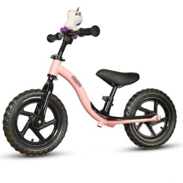 Imagem de KRIDDO Bicicleta de equilíbrio infantil de 2 anos, de 24 meses a 5 anos, bicicleta interativa de aprendizado precoce com equilíbrio estável, bicicleta de presente para meninos e meninas, rosa