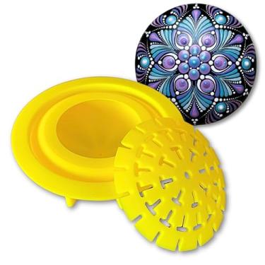 Imagem de Molde de silicone de pedra de arte redonda nº 3 com molde de pedra de cúpula da Happy Dotting Company