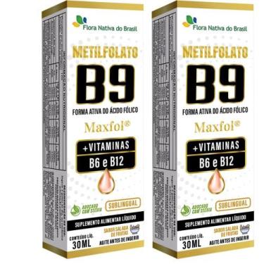 Imagem de KIT 2X Metilfolato Maxfol (Vitaminas B9,B6,B12) 30ml - Flora Nativa, S