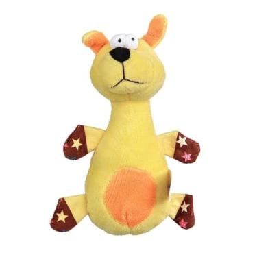 Imagem de Brinquedo De Cachorro Mordedor De Pelúcia Cachorro Amarelo Com Apito Som Pet Interativo Divertido E Macio Para Animais De Estimação (2)