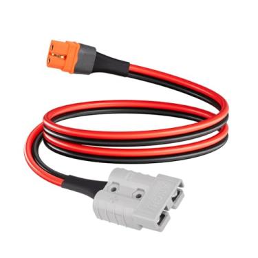 Imagem de ELFCULB Cabo Conector 10AWG 2FT Anderson SB50 para XT60i, Fêmea para Macho, Compatível com Estação de Energia Solar Portátil, Carros de Brinquedo RC, UAV e Bateria RC