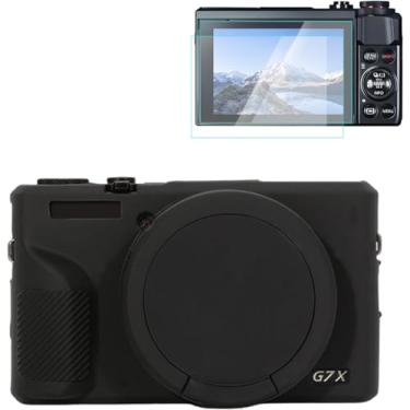 Imagem de Rieibi Capa de silicone para Canon G7 X Mark III, acessórios G7X Mark III com 2 protetores Sreen, capa de lente removível para Canon G7X III
