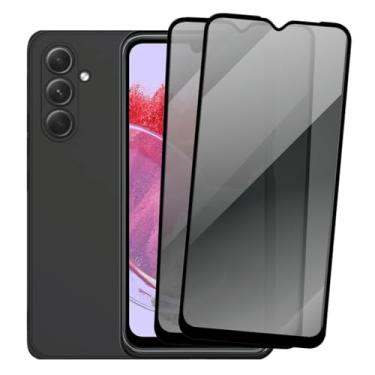 Imagem de Kit Capa Capinha Aveludada Anti Impacto e 2 Película De Privacidade Para Samsung Galaxy M34