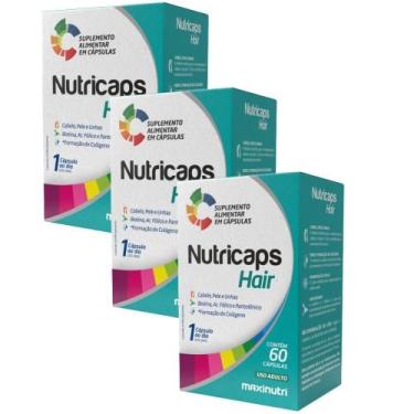 Imagem de KIT 3X Nutricaps Hair 60 cápsulas - Maxinutri