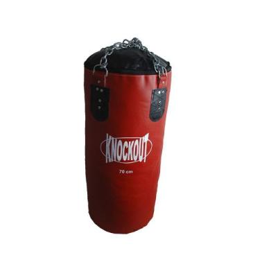 Imagem de Saco de Pancada 70cm C/Corrente Reforçado C/Enchimento Boxe - KnockOut