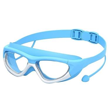 Imagem de Kids Swim Goggles Professional Waterproof Fog Clear View Óculos de natação para meninos Meninas Piscina Praia Atividades aquáticas Policarbonato Silicone (Azul)