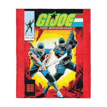 Imagem de G.I. Joe GI Comics Ninja in Arms Silk Touch Throw, 127 x 152 cm – Cobertor de lã de desenho animado Hasbro, roupa de cama retrô ultramacia para cama ou sofá