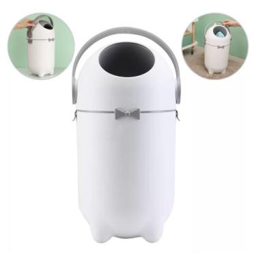 Imagem de Lixeira Sistema Antiodor Bebe Lixo Magico Fralda Branca KZI - Kazalind