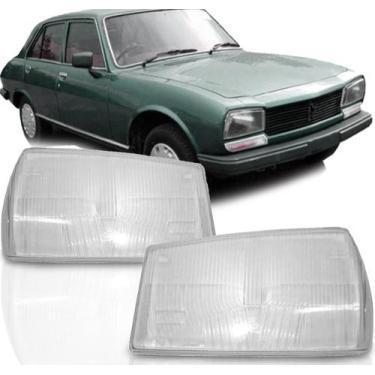 Imagem de Par Lente Farol Vidro Peugeot 504 91 92 93 94 95 96 97 98 99 - SBC Peç