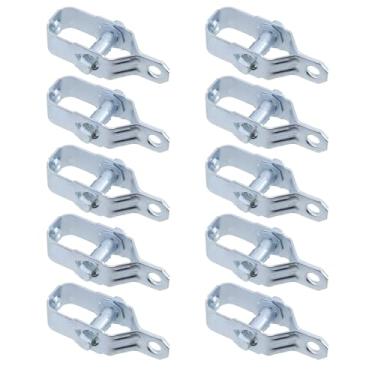 Imagem de Oedema 10 peças de aperto de cerca elétrica, aço pesado, prata, galvanizado, em linha, para cerca de fazenda, casa, ao ar livre (86 mm/3,4")