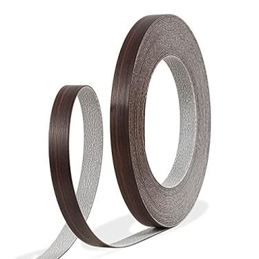 Imagem de GSCIT Club Faixa de borda de nogueira, rolo de 3/4" x 30 m de borda folheada - faixa de fita de PVC de madeira flexível pré-colada para reparo de armários restauração de móveis