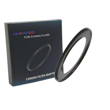 Imagem de Adaptador de anel de metal para cima/para baixo compatível com câmeras mirrorless DSLR Lens, conversor de rosca de filtro UV CPL ND, preto (62-82)