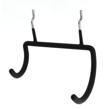 Imagem de Caishun Pegboard Suporte multifuncional para prateleira gancho de placa de metal com gancho duplo e acessório de ferramenta elétrica 120 mm preto