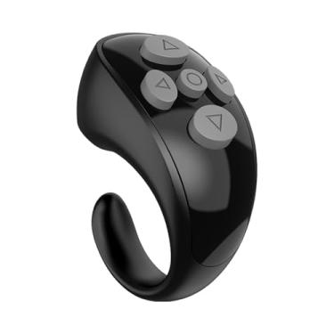 Imagem de ZGUZMCMK Anel de Controle Remoto de Dedo Giratório com Controle Remoto Mini Controlador Portátil Mini Controlador de Ponta de Dedo Anel de Rolagem, Preto