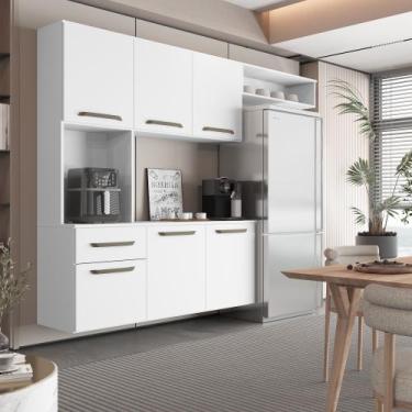 Imagem de Kit Completo De Armário Cozinha Clean Aéreo 6p P/apartamento - Metalac