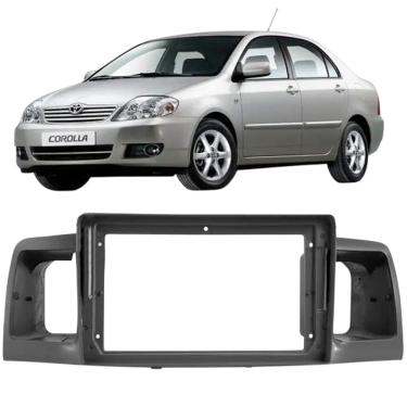 Imagem de Moldura 9 Polegadas Corolla 2003 à 2008 Cinza Escuro Painel Central Multimidia Novum Expex Epx9to011