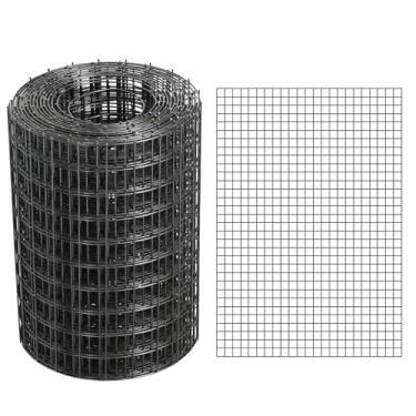 Imagem de Rolo de malha de arame galvanizado de 1,27 cm x 20' revestido de vinil de PVC de 1,27 cm (19GA) Rolo de cerca de arame galvanizado, para cercas de galinheiro, malha de tela, cercas de coelho/cobra