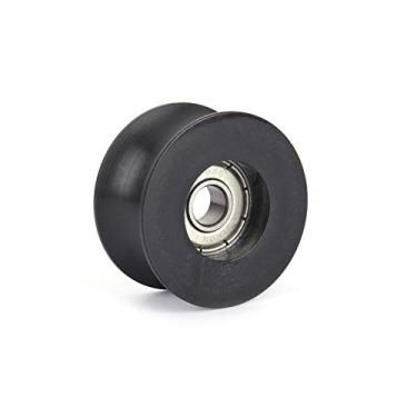 Imagem de Rolamentos de rolo de nylon, polia guia de ranhura, rolamentos de rolo de nylon 0840uu 8mm, polia guia de ranhura, trilho selado, roda de rolamento de esferas