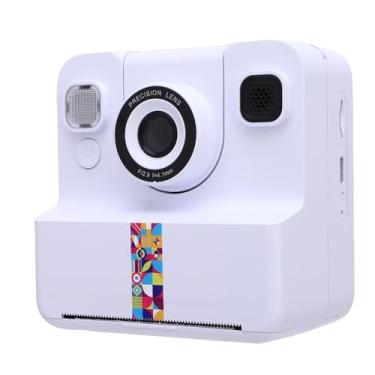 Imagem de Depisuta Câmera Infantil Impressão Instantânea, 1080p 24mp HD 2,4 Polegadas Câmeras Térmicas Com Lente de Fanpela de 180 °, Luz Flash e Selfie, Brinquedos Portáteis de Criança (Branco)