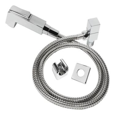 Imagem de Ducha Higiênica Square Luxo Quadrada Cromada 1-4 De Volta De Plastico Cromado