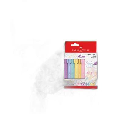 Imagem de Fine Pen Color Faber Castell 6 Tons Pastel Caneta Ponta Fina
