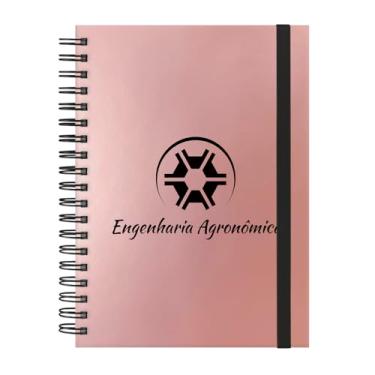 Imagem de Caderno Colegial Plus 12 Matérias Profissões Engenharia Agronômica (Rosê Gold)