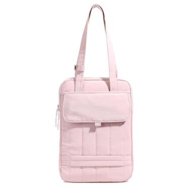 Imagem de Linpr Bolsa de ombro para laptop, capa vertical para laptop para MacBook Pro/Air M4/M3/M2/M1 (2024-2019), rosa, 15.6 inch