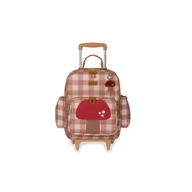 Imagem de Mochila De Rodinhas Kids Cogumelos Caramelo - Masterbag
