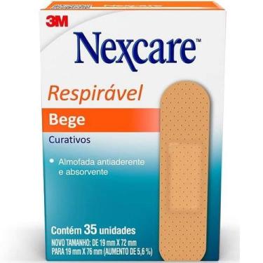 Imagem de Curativo Bege Tradicional Respiravel 3M Nexcare 35 UNID
