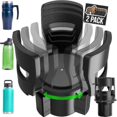 Imagem de GORILLA GRIP Expansor de copo de carro, pacote com 2, mantém grandes copos de bebida seguros, expansor serve para Yeti, HydroFlask, Stanley Garrafas de água grandes de 18 a 1,360 g, caneca de café