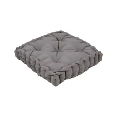 Imagem de Almofada Futon Turca para Banco e Palhetes de Madeira Tecido Sued 40X40x12 cm(Cinza)