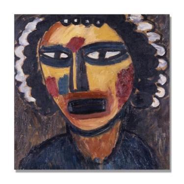 Imagem de NHLDZYH Alexej von Jawlensky Impressões artísticas - Pintura de retrato - (bruxa profeta) - Pôster de decoração de parede vintage. Tela de 80 x 80 cm - 31,5 x 31,5 pol