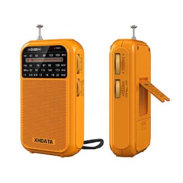 Imagem de Rádio portátil XHDATA D220 AM FM SW Receptor de ondas curtas laranja