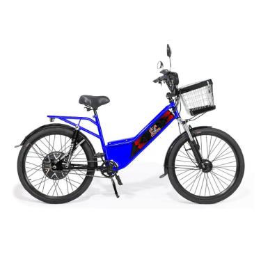 Imagem de Bicicleta Elétrica - New Street Plus 800w Lithium - Azul - Plug and Move