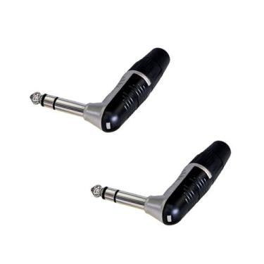 Imagem de Kit 2 Plugs P10 90 Stereo Rp3rc Rean By Neutrik
