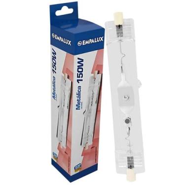 Imagem de Lâmpada Metálica Bilateral Palito 150W Rx7S Cor Rosa - EMPALUX, 220V