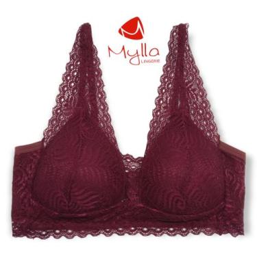 Imagem de  2 sutiã em renda  da lingerie aparente COM BOJO SEM ARO MYLLA LINGERI
