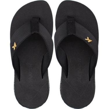 Imagem de Sandália de Dedo Kenner Rakka Salto Vazado Macio Masculina, Preto, 39