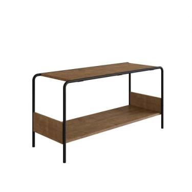 Imagem de Sapateira Banco Tube 90cm Estrutura Preto Fosco - Vermont - Artesano