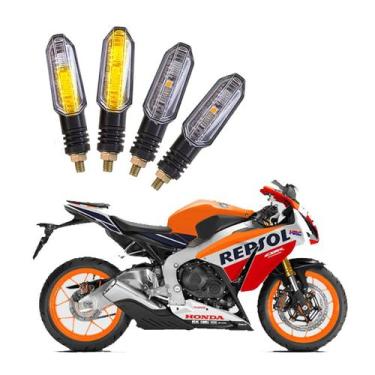 Imagem de Kit 4 Setas Sequenciais Pisca de Led Universal Modelo P50S Moto CBR 10