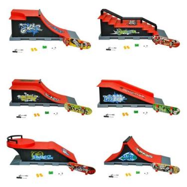 Imagem de Kit Pista Radical Skate Dedo Rampa Fingerboard + Skate Dedo Original -
