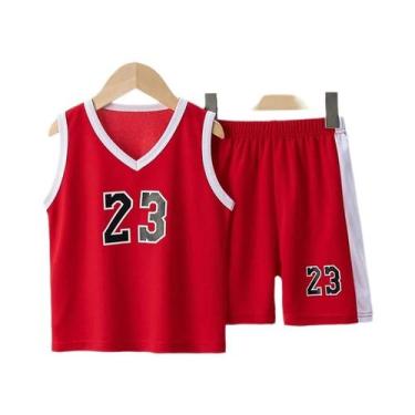 Imagem de Conjunto de Colete e Shorts de Basquete para Crianças - Verão, 100, Ht