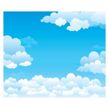 Imagem de Papel de Parede Adesivo Infantil Céu Nuvens Quarto Bebe - 686pcm - All