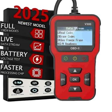Imagem de RODEDIO Versão atualizada do scanner V100, V300 OBD2, leitor de código de falha de carro alimentado por USB, ferramenta de diagnóstico de motor para veículos de protocolo OBD II desde 1996, teste de