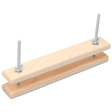 Imagem de ZJRDYYK Prensa de livros, prensa de encadernação de madeira para entusiastas de artesanato, ferramenta de encadernação portátil e feita à mão (P)